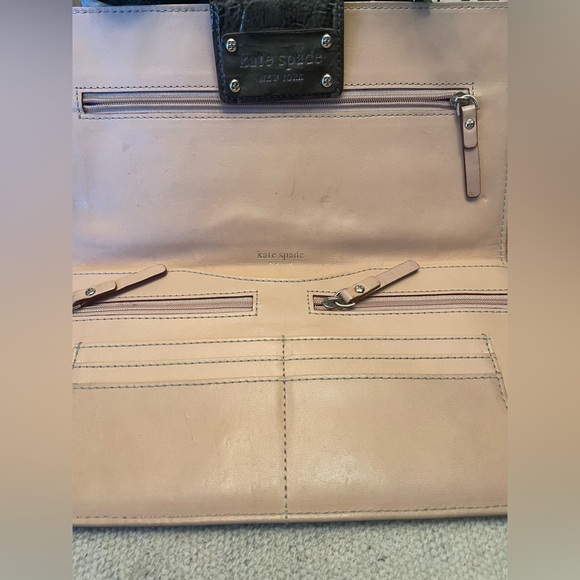 Kate Spade Rialto Place Neda Clutch / Olive Green Croc-Embossed / Vintage - Picture 4 of 11